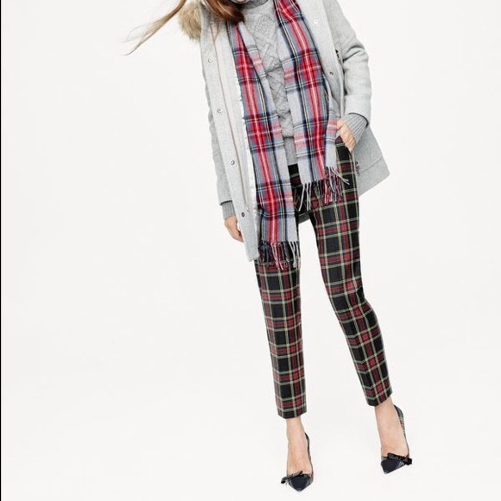 J.crew Martie pants in stewart paid wool size 2